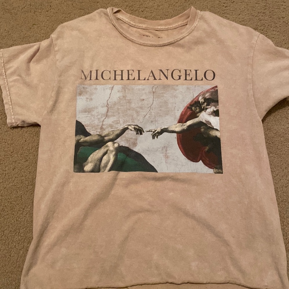 somewhat cropped shirt